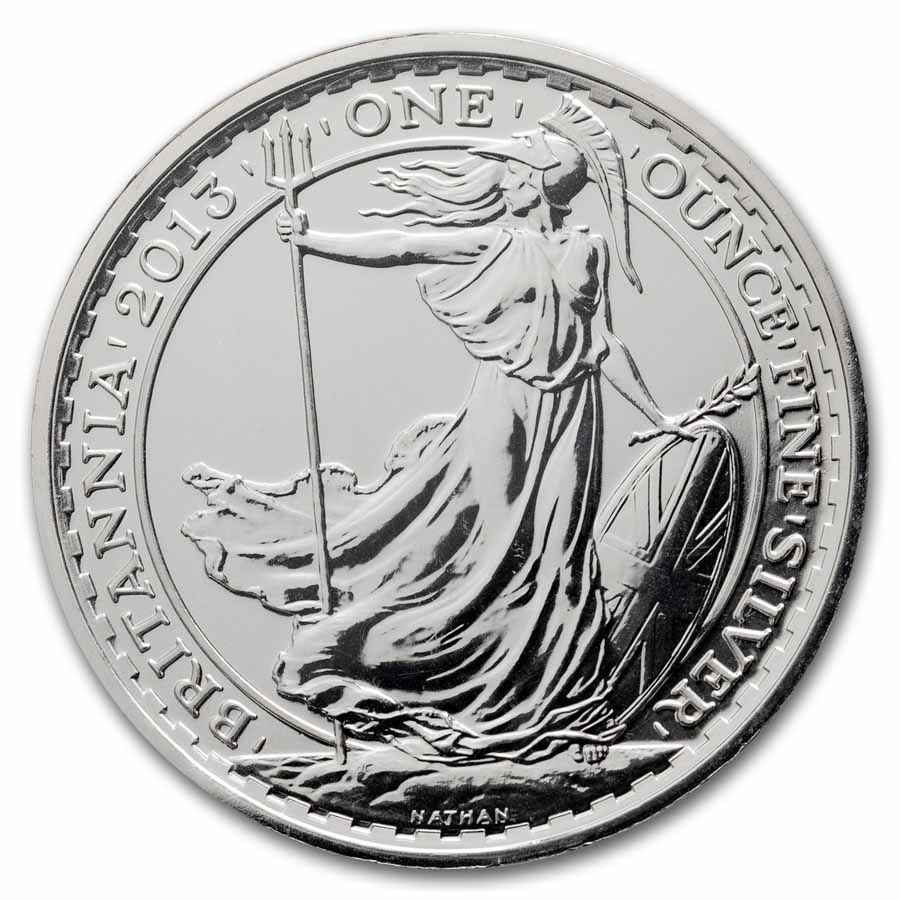 2013 Great Britain 1 oz Silver Britannia (Snake Privy) MS-69 PCGS